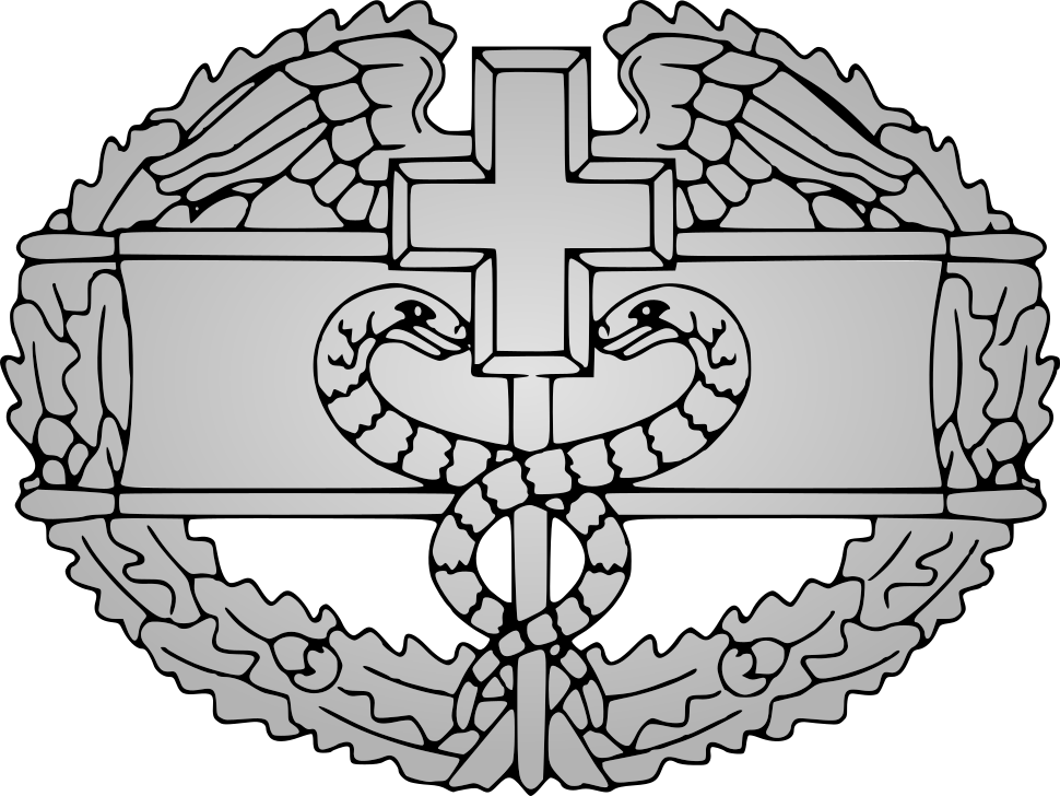 Combat Medical Badge, 1st Award - Combat Medic Badge Png Clipart (970x728), Png Download