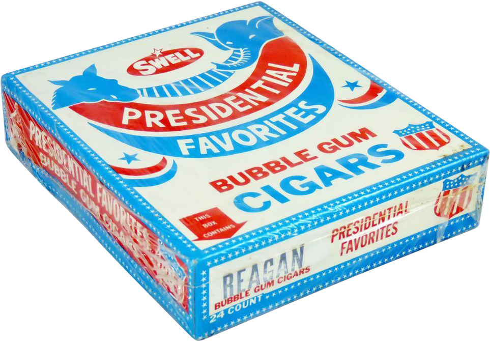 Ronald Reagan Swell Bubble Gum Cigars Clipart (963x670), Png Download