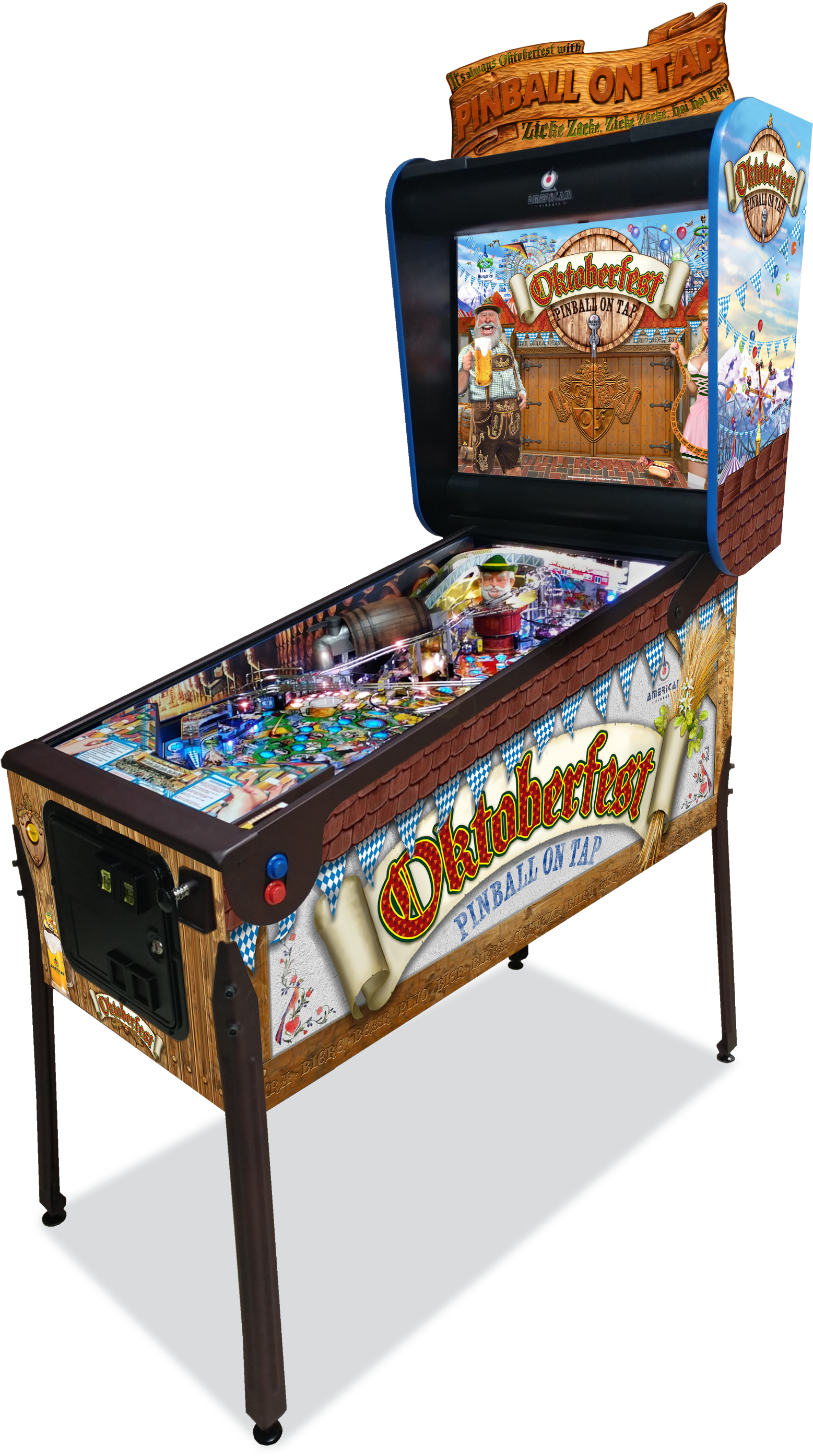 Oktoberfest Pinball Machine - Oktoberfest Pinball Clipart (1688x3000), Png Download