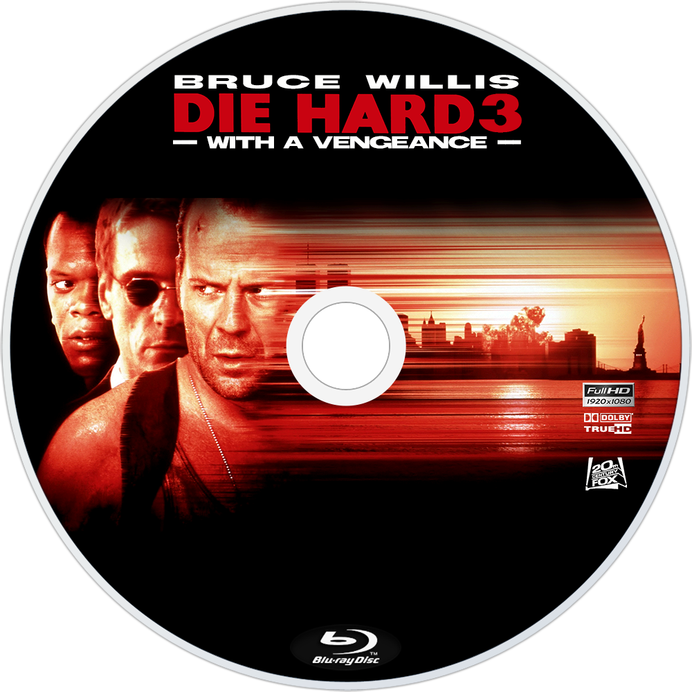 With A Vengeance Bluray Disc Image - Die Hard With A Vengeance 1995 Clipart (1000x1000), Png Download