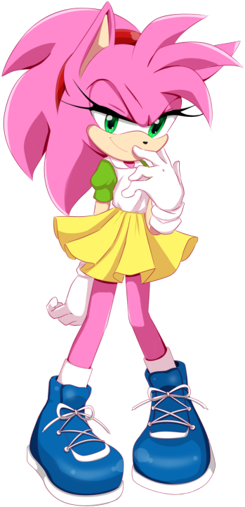 Erizos, Amigas, Amo, Amy Rose, Sonic The Hedgehog, - Cartoon Clipart (469x810), Png Download