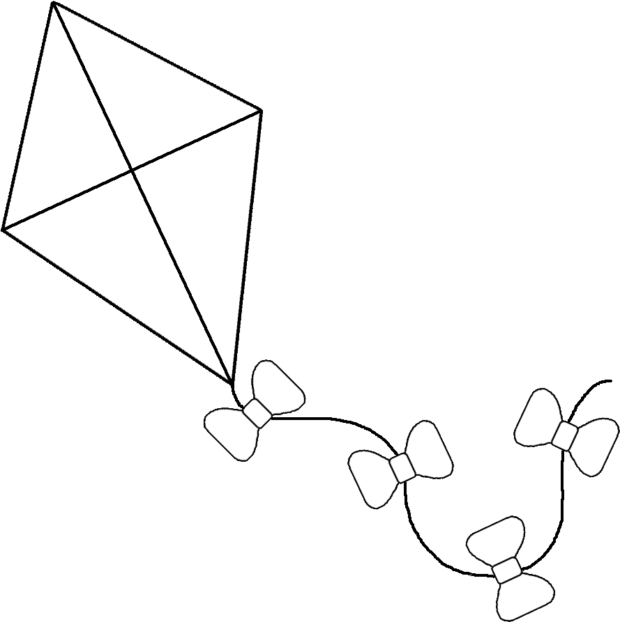 Kites In Black Background Clipart (937x917), Png Download