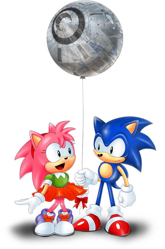 Balloon Drawing Planet - Sonic The Hedgehog The Little Planet Clipart (563x900), Png Download