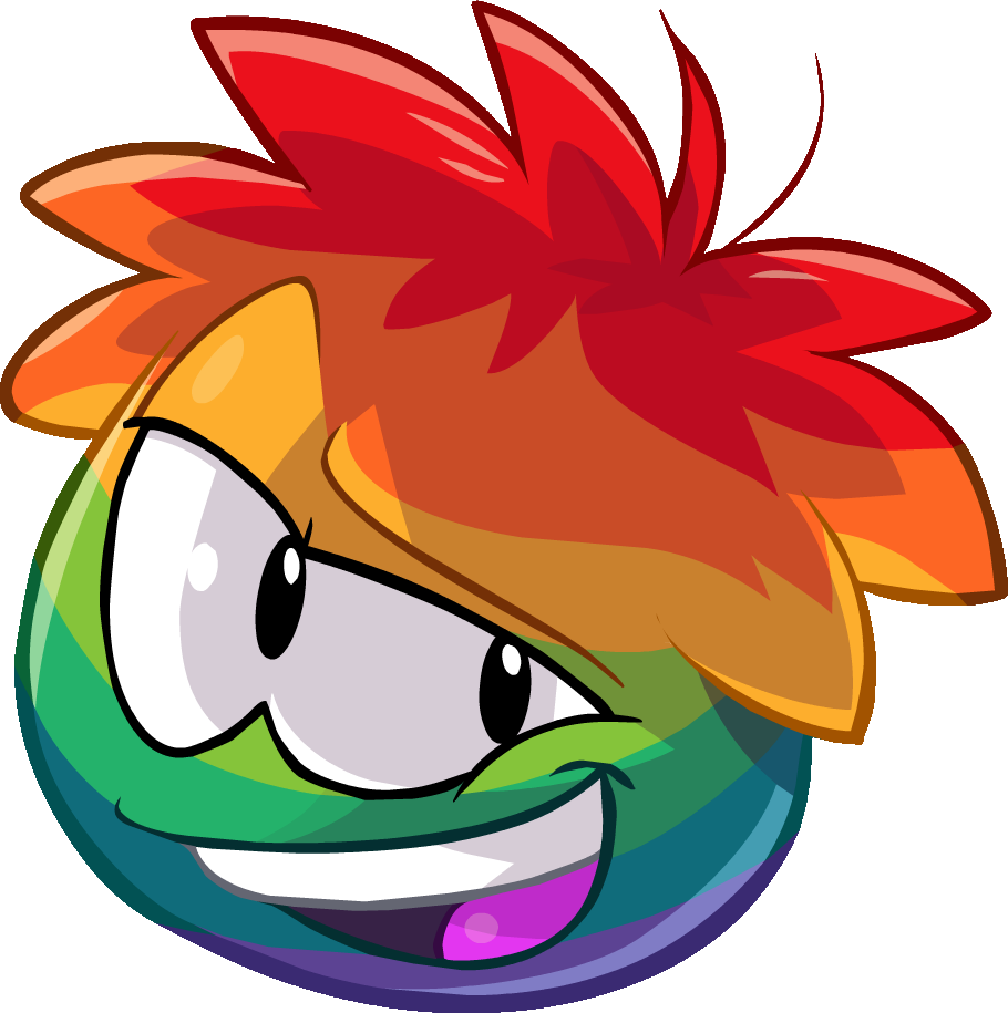 Why Does The Rainbow Puffle Look Like He's About To - Never Had Your Dick Sucked By A Puffle Before Clipart (910x915), Png Download