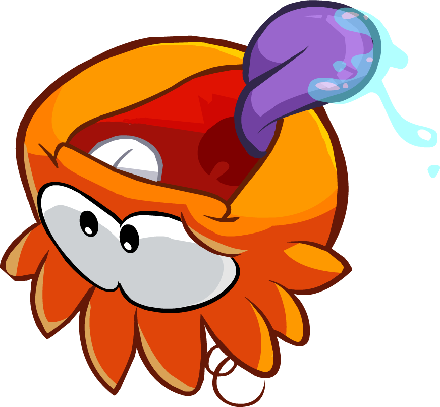 Club Penguin Orange Puffle Clipart (872x807), Png Download