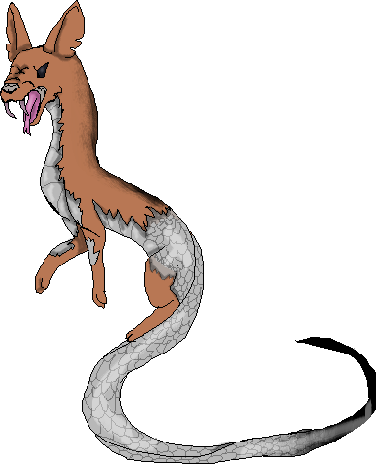 Jackal-snake - Serpent Clipart (1400x1000), Png Download