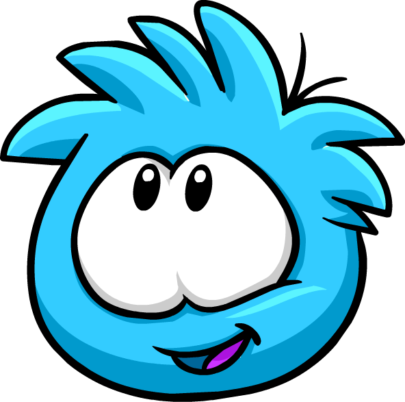 Blue Puffle - Club Penguin White Puffle Clipart (592x587), Png Download