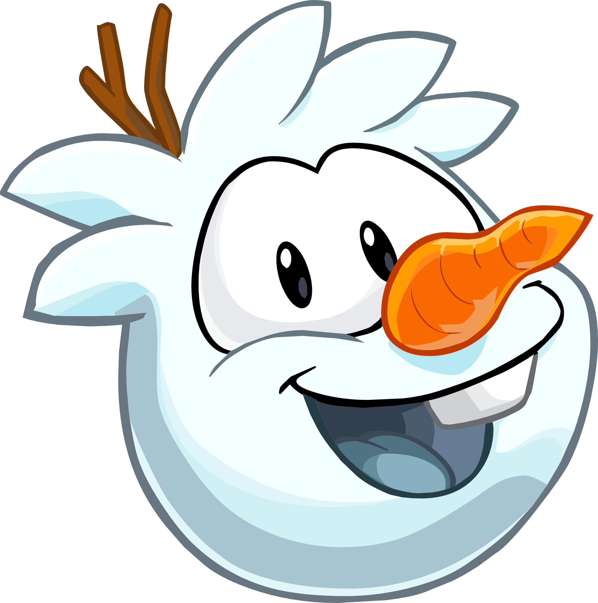 Snowman Puffle Club Penguin - Olaf De Club Penguin Clipart (1900x1917), Png Download