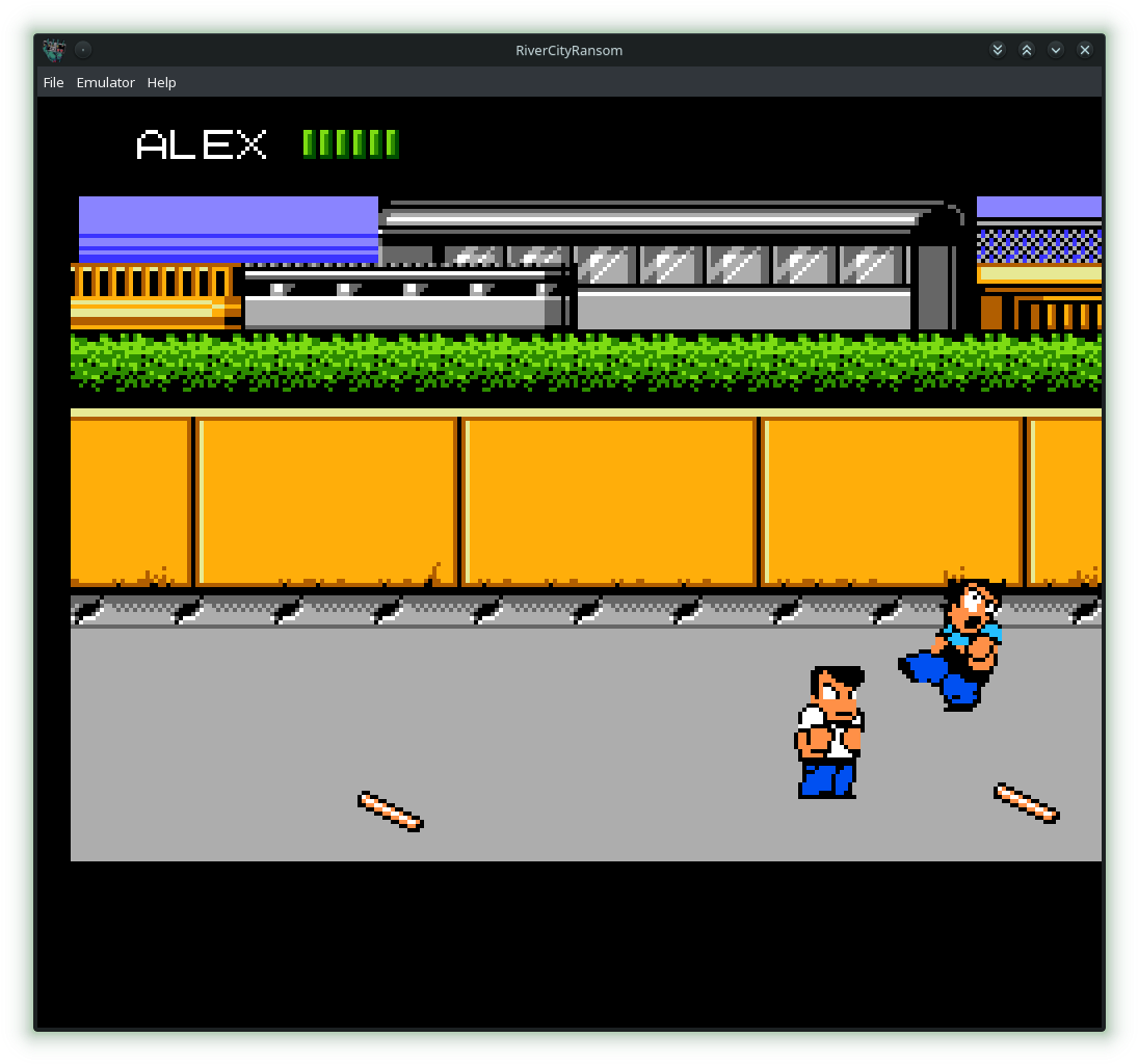 Nestopia River City Ransom-02 - Game River City Ransom Nes Clipart (1112x1041), Png Download