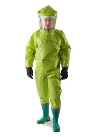 Green Hazmat Suit - Protective Suit Clipart (864x474), Png Download