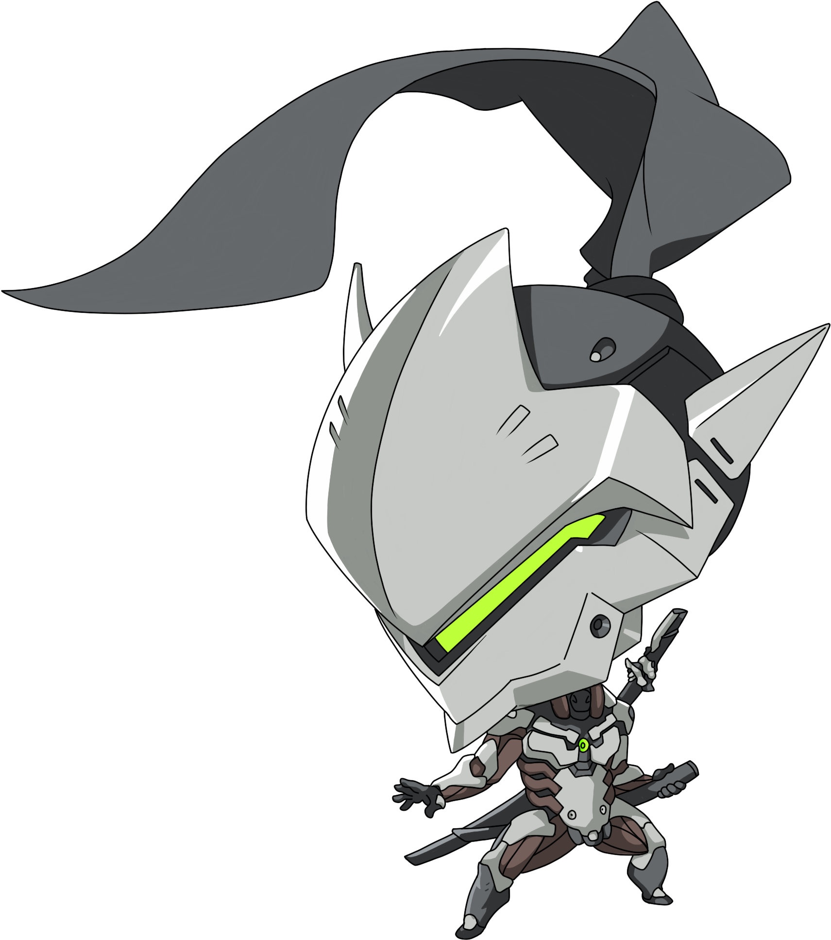 Genji Spray Png - Overwatch Genji Cute Spray Clipart (2048x2048), Png Download