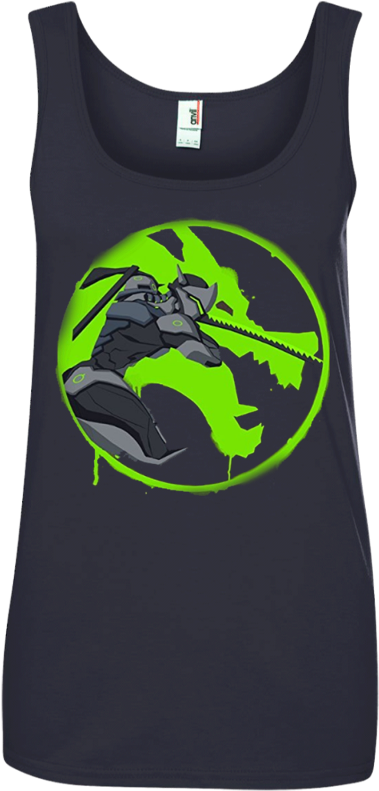 Overwatch Genji Shimada T Shirt Hoodie Sweater - Active Tank Clipart (1155x1155), Png Download