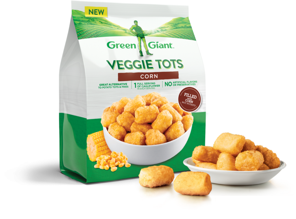 Green Giant Corn Veggie Tots Only $0 - Cauliflower Tots Green Giant Clipart (1024x759), Png Download