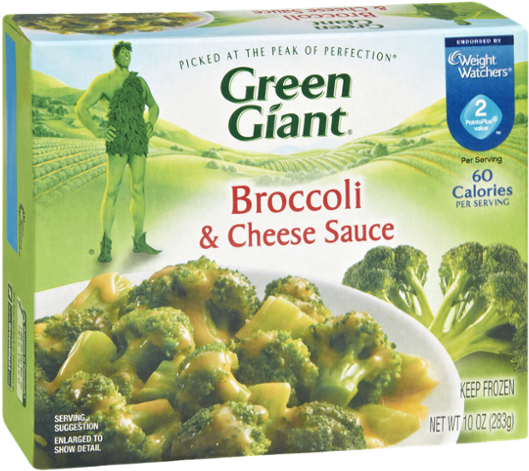 Green Giant Broccoli & Cheese Sauce, - Frozen Vegetables In Box Clipart (600x529), Png Download
