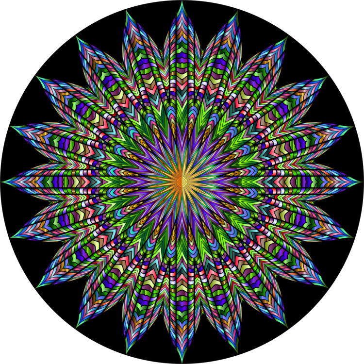 Computer Icons Geometry Mandala Circle Stained Glass Clipart (750x750), Png Download