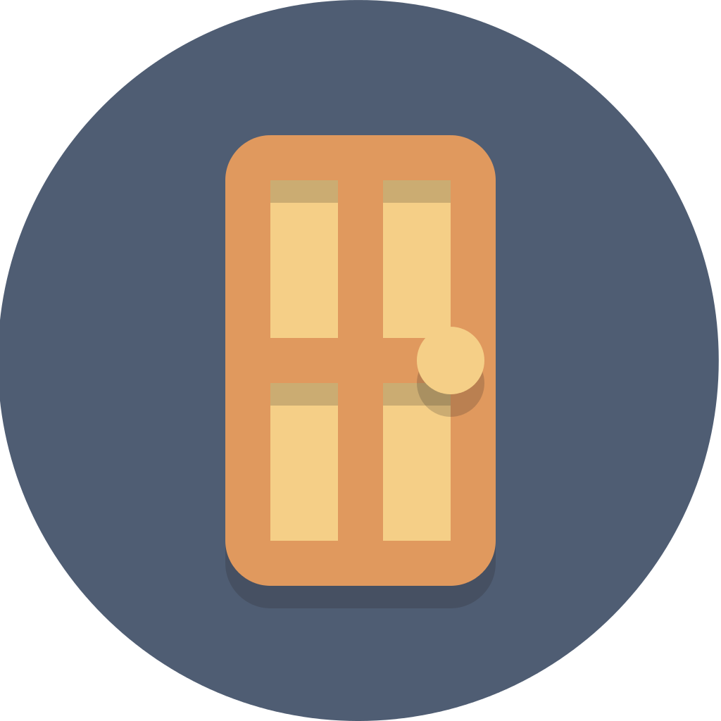 Circle Icons Door - Ville De Saint Etienne Clipart (1024x1024), Png Download