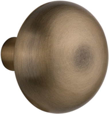 Classic Round Brass Knob - Wood Clipart (564x705), Png Download