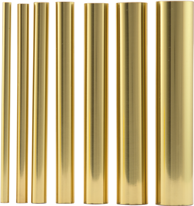 Brass Cased Steel Tube - Gold Metal Tubes Png Clipart (1024x768), Png Download