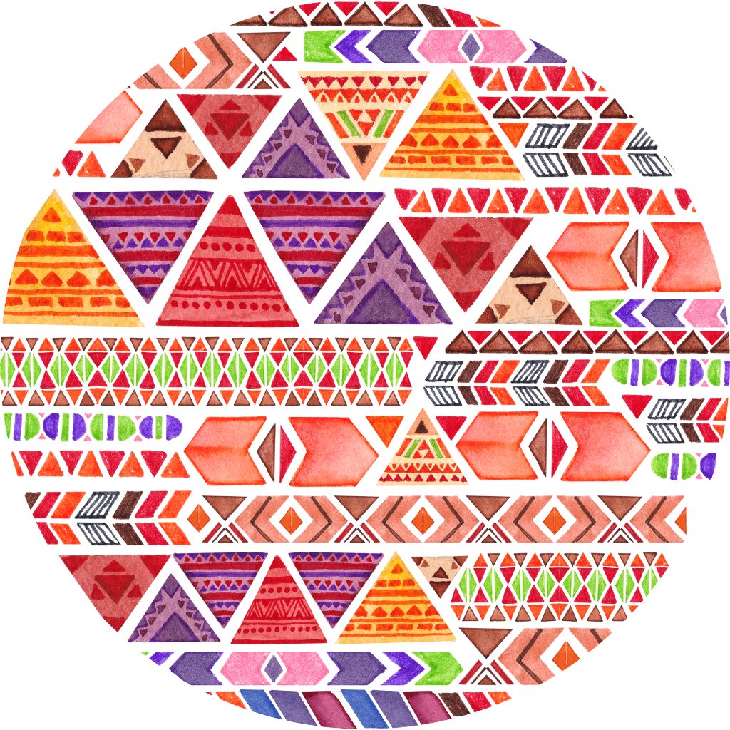 Yuvarlak Sticker - 印第安 民族 風 Clipart (1024x1024), Png Download
