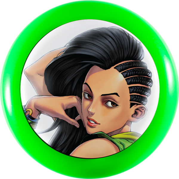 Street Fighter V X Sanwa Denshi Character Pushbutton - Girl Clipart (600x600), Png Download