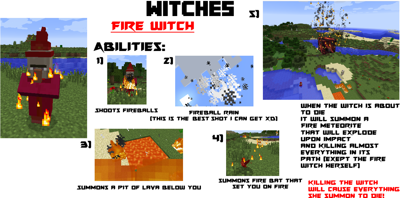 Add Elemental Witches To Minecraft With This Mod - Tree Clipart (1300x661), Png Download