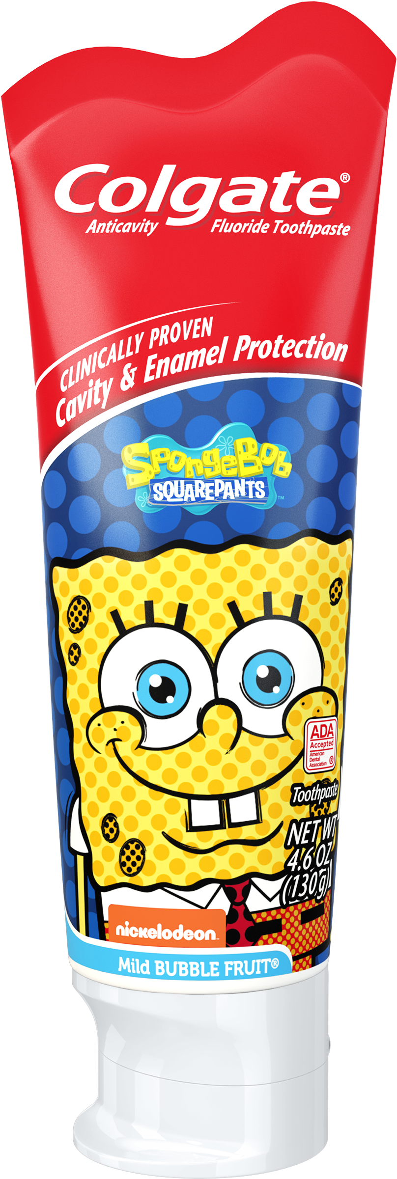 Colgate Spongebob Squarepants Fluoride Toothpaste Mild - Colgate Kids Toothpaste Clipart (2500x2500), Png Download