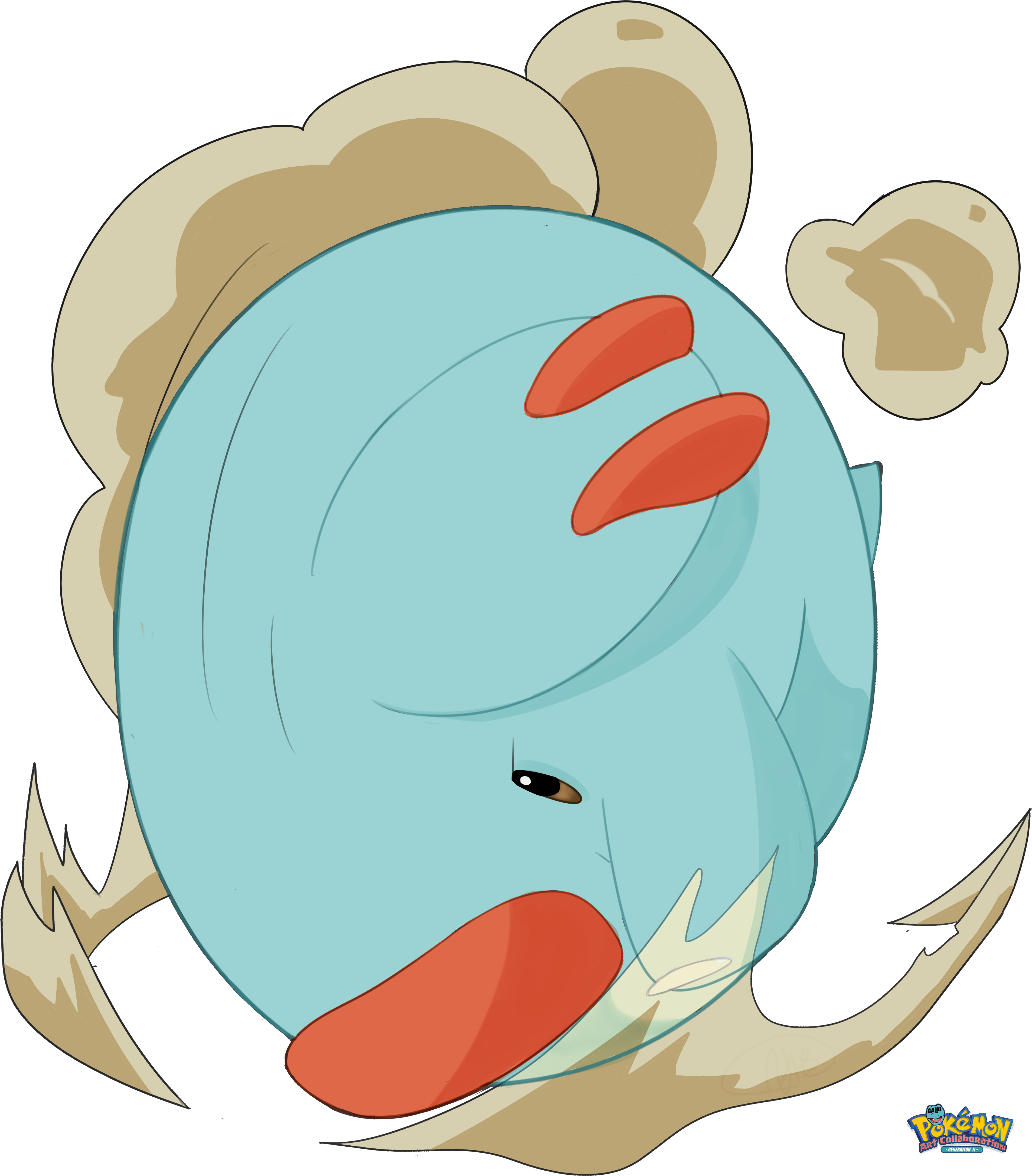 #231 Phanpy Used Rollout And Swagger In The Game Art - Cartoon Clipart (4092x4524), Png Download