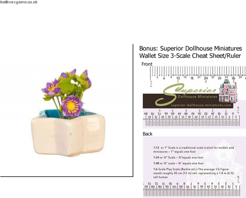 Authentic Dollhouse Miniature Star Fish Pond W Flowers - Dollhouse Clipart (800x785), Png Download