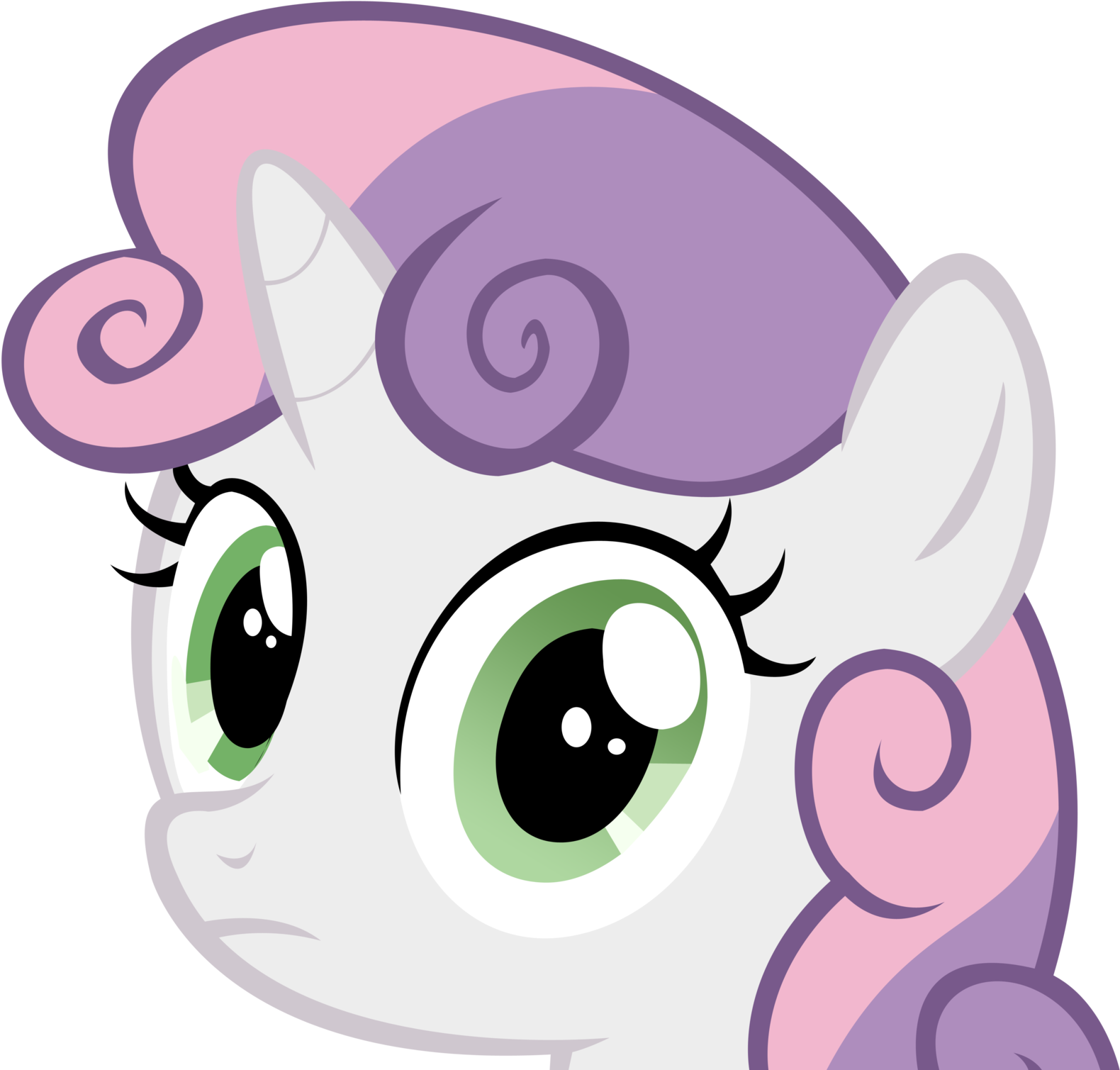 Sweetie Belle Stare Know Your Meme - Mlp Sweetie Belle Eyes Clipart (1600x1529), Png Download