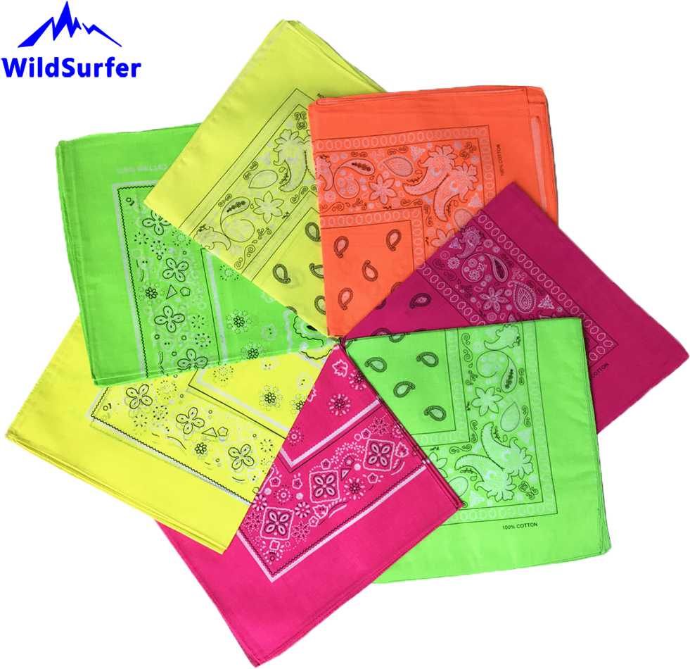 Wildsurfer Fluorescence Cashew Bandanas Cotton Headwear - Leather Clipart (1000x1000), Png Download