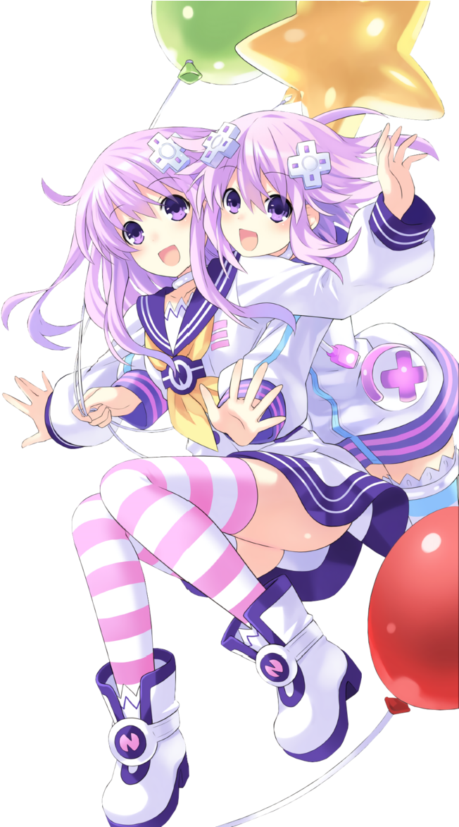 Nepgear And Neptune Render By Jessymoonn , Png Download - Cartoon Clipart (652x1173), Png Download