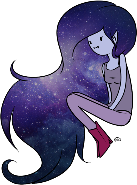 Adventure Time Marceline Galaxy Clipart (500x647), Png Download