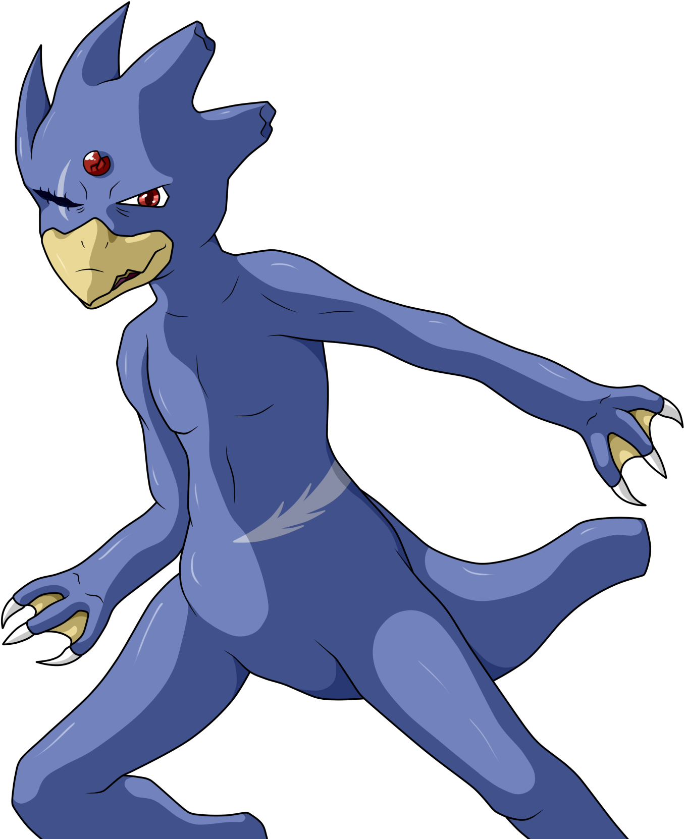 Malroy The Golduck - Cartoon Clipart (2000x2000), Png Download