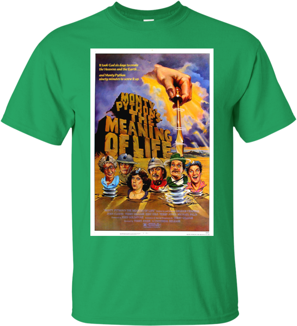 Monty Python Movie Poster T-shirt - Movie Monty Pythons The Meaning Of Life Clipart (1155x1155), Png Download