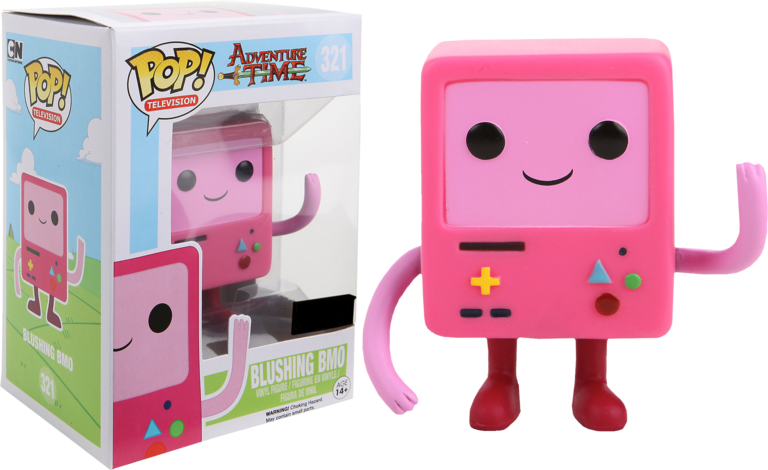 Pink Blushing Bmo Pop Vinyl Figure - Funko Pop Adventure Time Bmo Clipart (768x470), Png Download