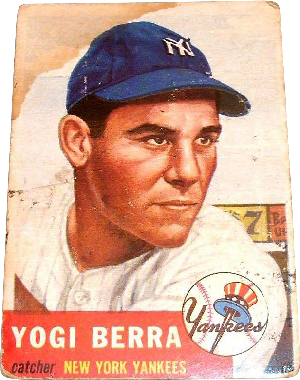 Vintage 1953 Yogi Berra Baseball Card - 1953 Topps Yogi Berra Clipart (779x779), Png Download