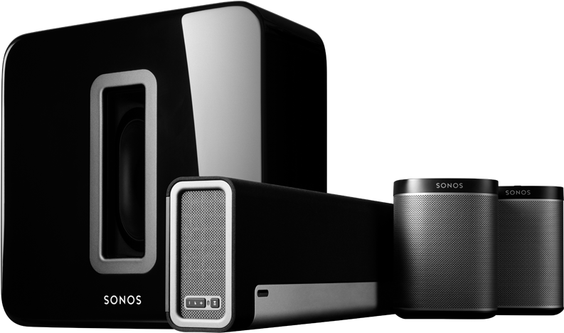Sonos Home Theater Speakers - Sonos Hi Res Clipart (800x483), Png Download