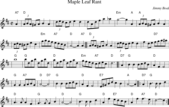 Listen To Maple Leaf Rant - Glendaruel Highlanders Sheet Music Clipart (710x450), Png Download