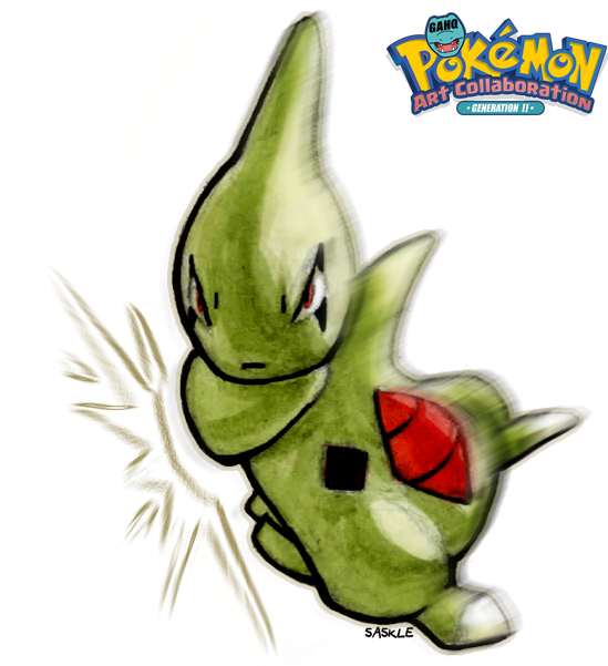 #246 Larvitar Used Body Slam And Stone Edge In The - Pokemon Black Clipart (561x600), Png Download