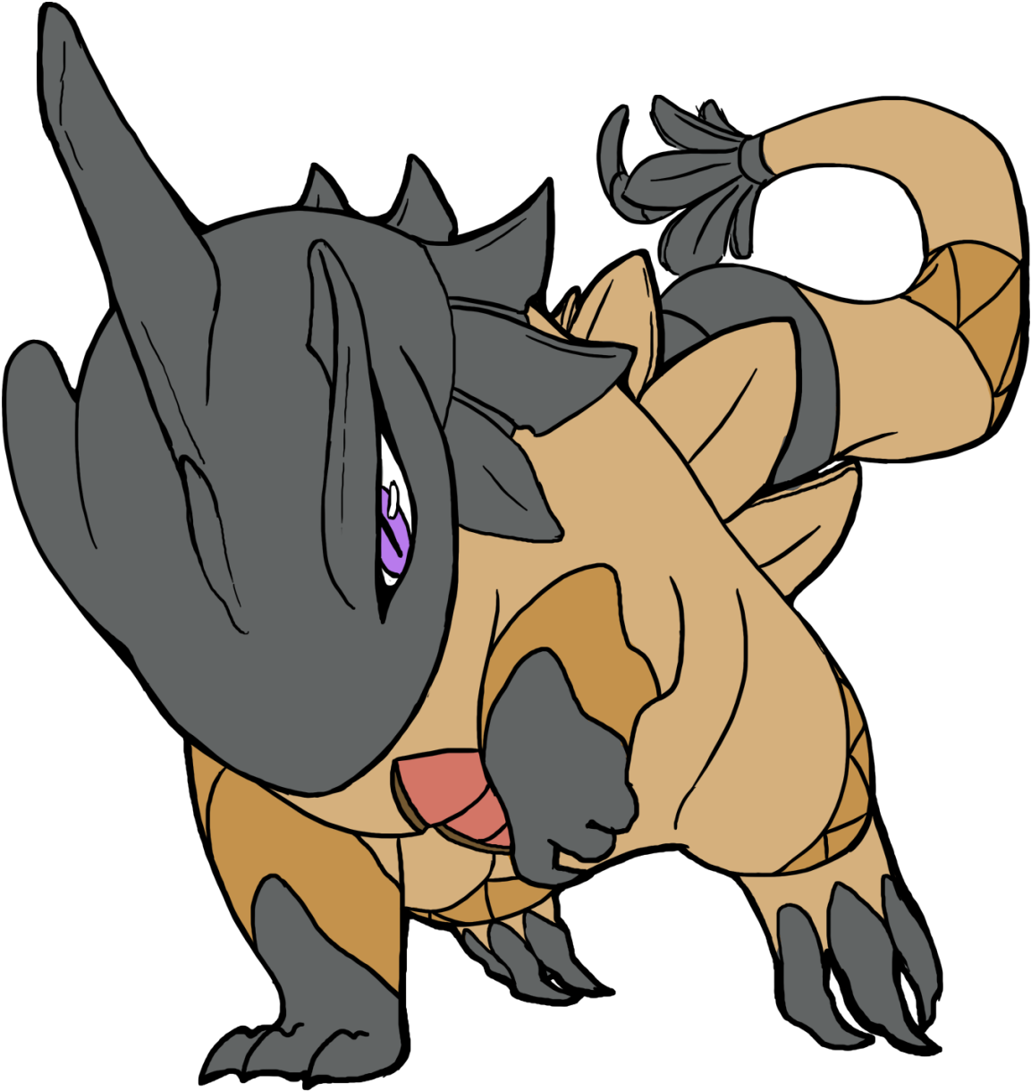 “ Made A Larvitar Variation Once - Cartoon Clipart (1280x1280), Png Download