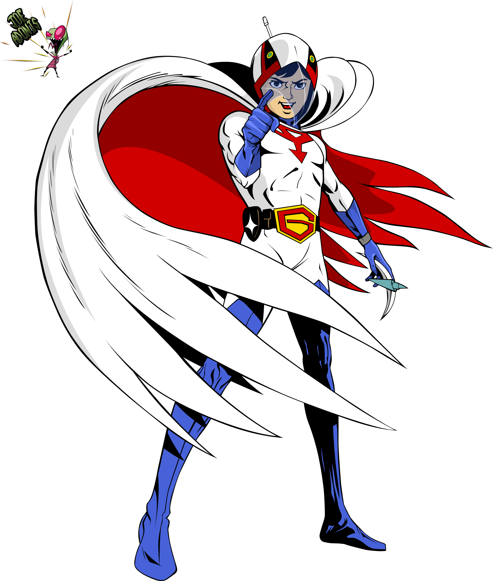 Battle Of The Planets Cartoon - Old Superhero Anime Clipart (1616x2000), Png Download