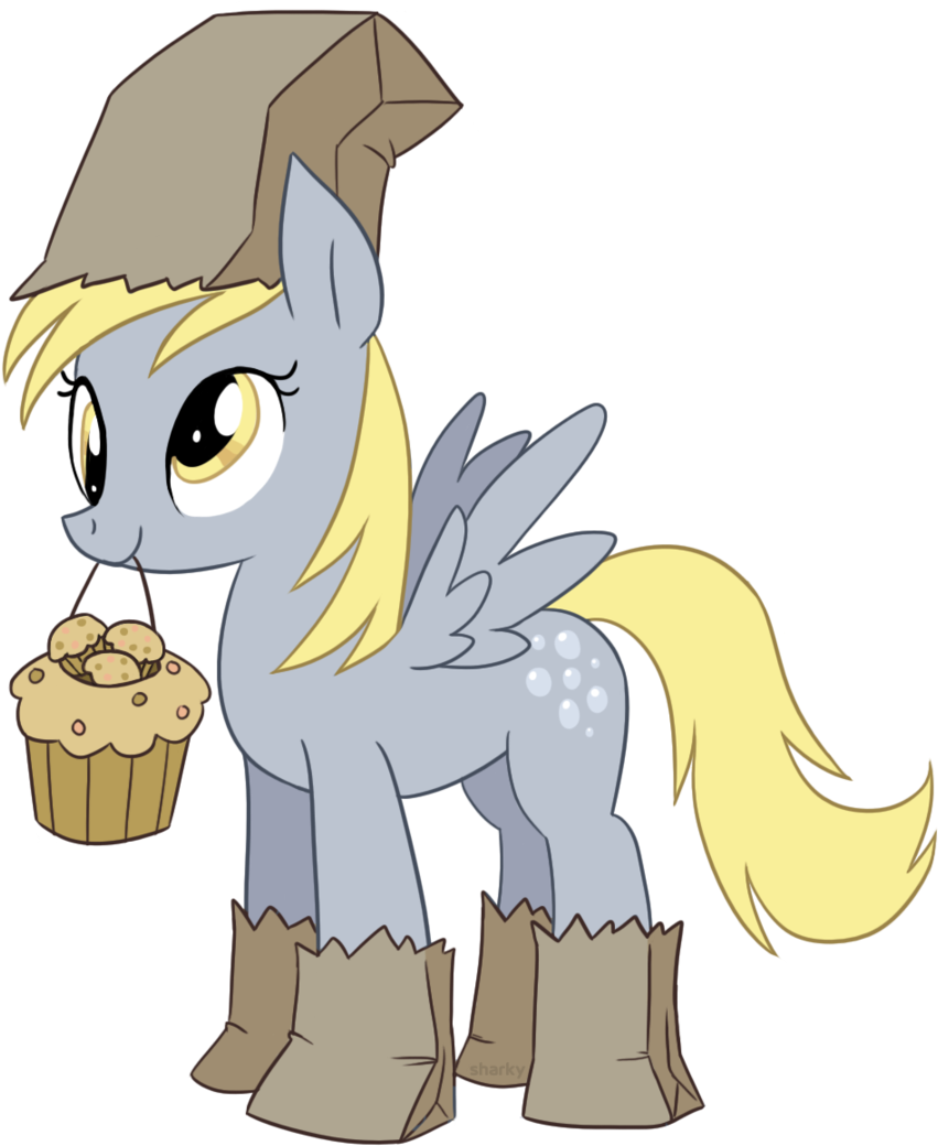 Paper Bags Artist Bizcuit Costume Derpy Hooves Muffins - Derpy Hooves Paper Bag Clipart (851x1040), Png Download