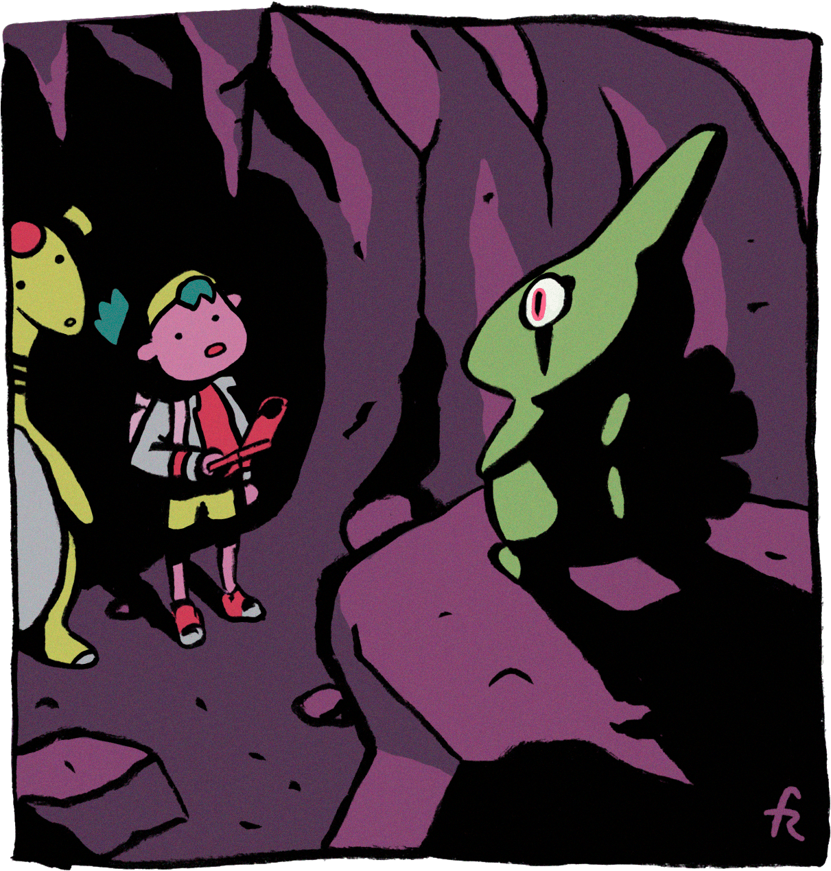 Raikou A Wild Larvitar Appeared - Cartoon Clipart (1535x1535), Png Download