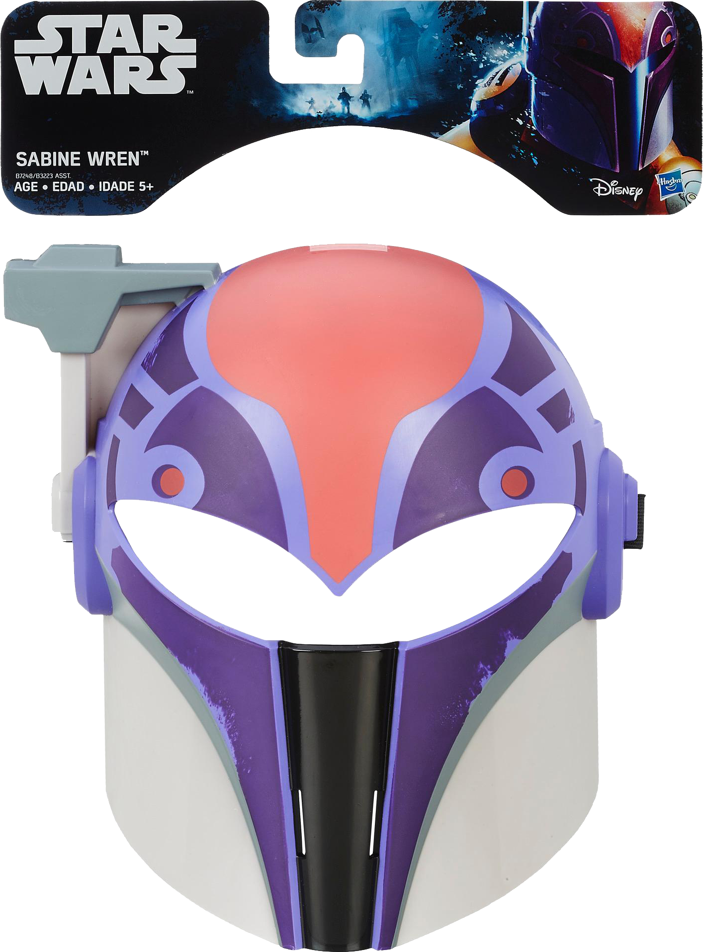Star - Star Wars Sabine Wren Mask Clipart (1414x1915), Png Download