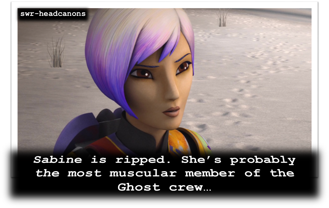 Sabine Is Ripped - Star Wars Rebels Season 2 Ezra And Sabine Kiss Clipart (1280x808), Png Download