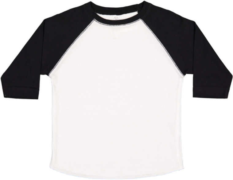 Toddler Fine Jersey Crew Neck Raglan 3/4 Sleeve Baseball - Shirt ...