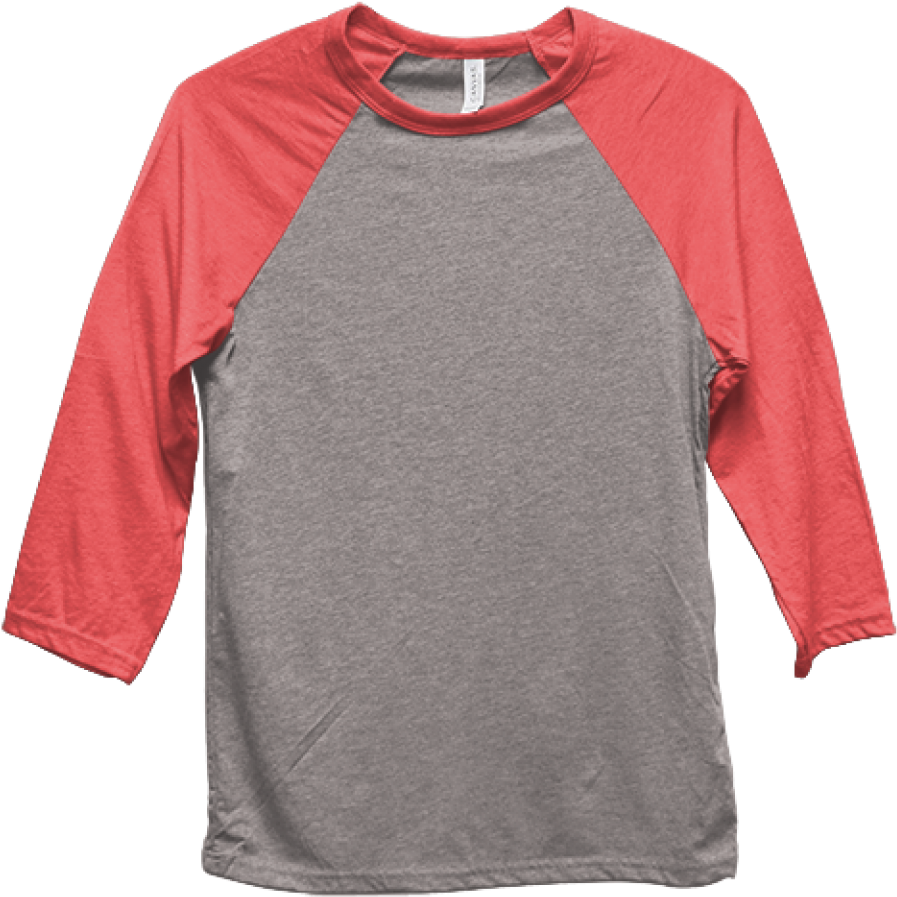 Cotton/poly Baseball Tee - Long-sleeved T-shirt Clipart (960x960), Png Download