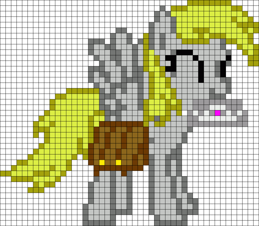 Derpy Hooves My Little Pony Perler Bead Pattern / Bead - Bead Clipart (988x862), Png Download