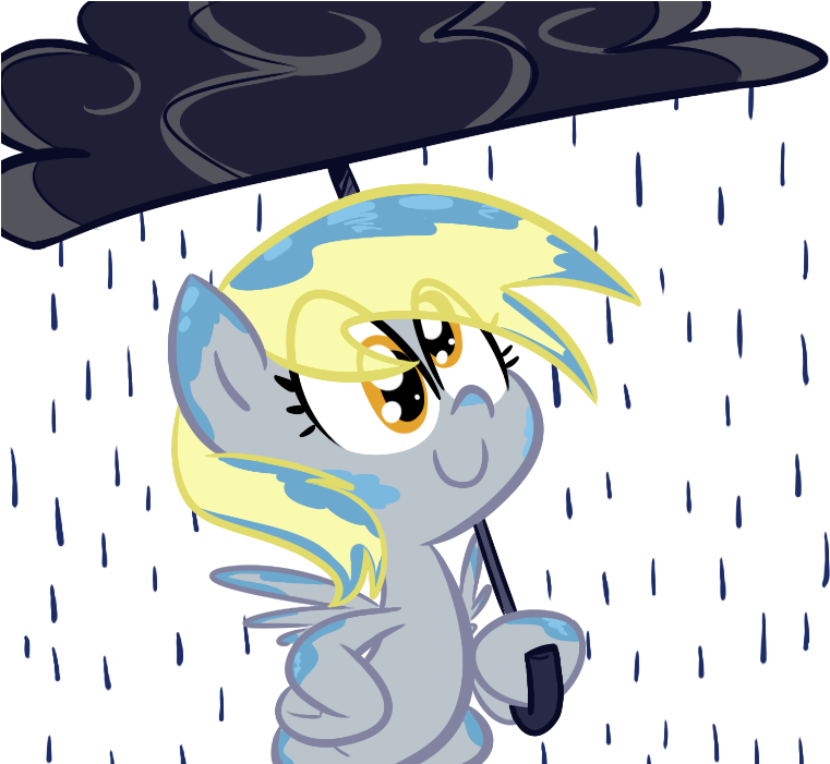 Derpy Hooves Rarity Applejack Pony Cartoon Yellow Mammal - Ponies In The Rain Clip Art - Png Download (770x700), Png Download
