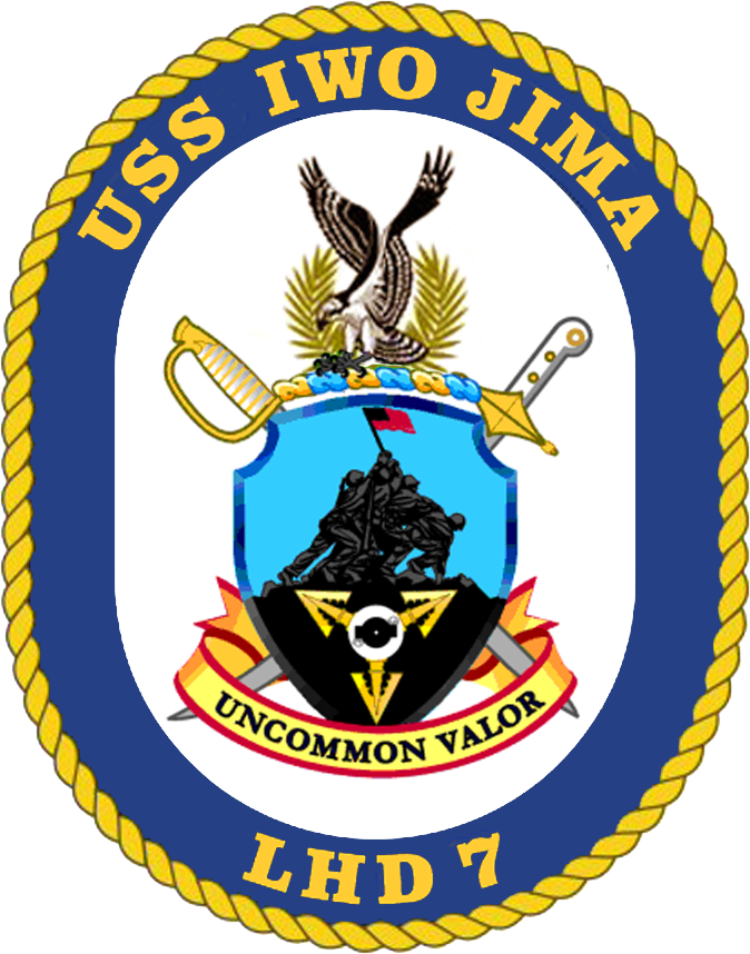 Uss Iwo Jima Coa - Uss Iwo Jima (lhd-7) Clipart (674x858), Png Download